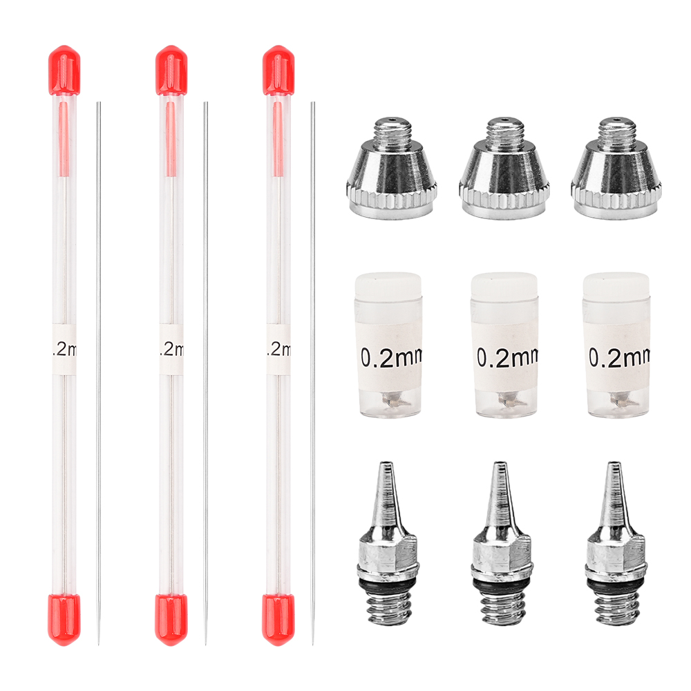 Airbrush Kit With Mini Compressor - Ensemble de 1/3 pièces, buse d'aérographe