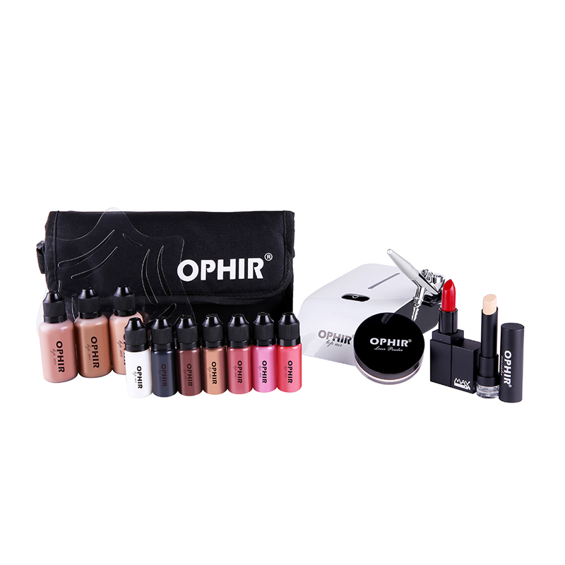 Airbrush Kit With Mini Compressor - OPHIR – Kit de maquillage professionnel