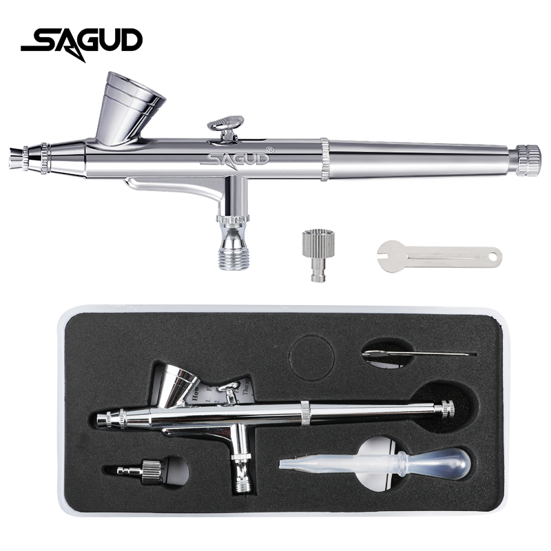 Airbrush Kit With Mini Compressor - SAGUD – aérographe modèle SD-135, 0.2mm,