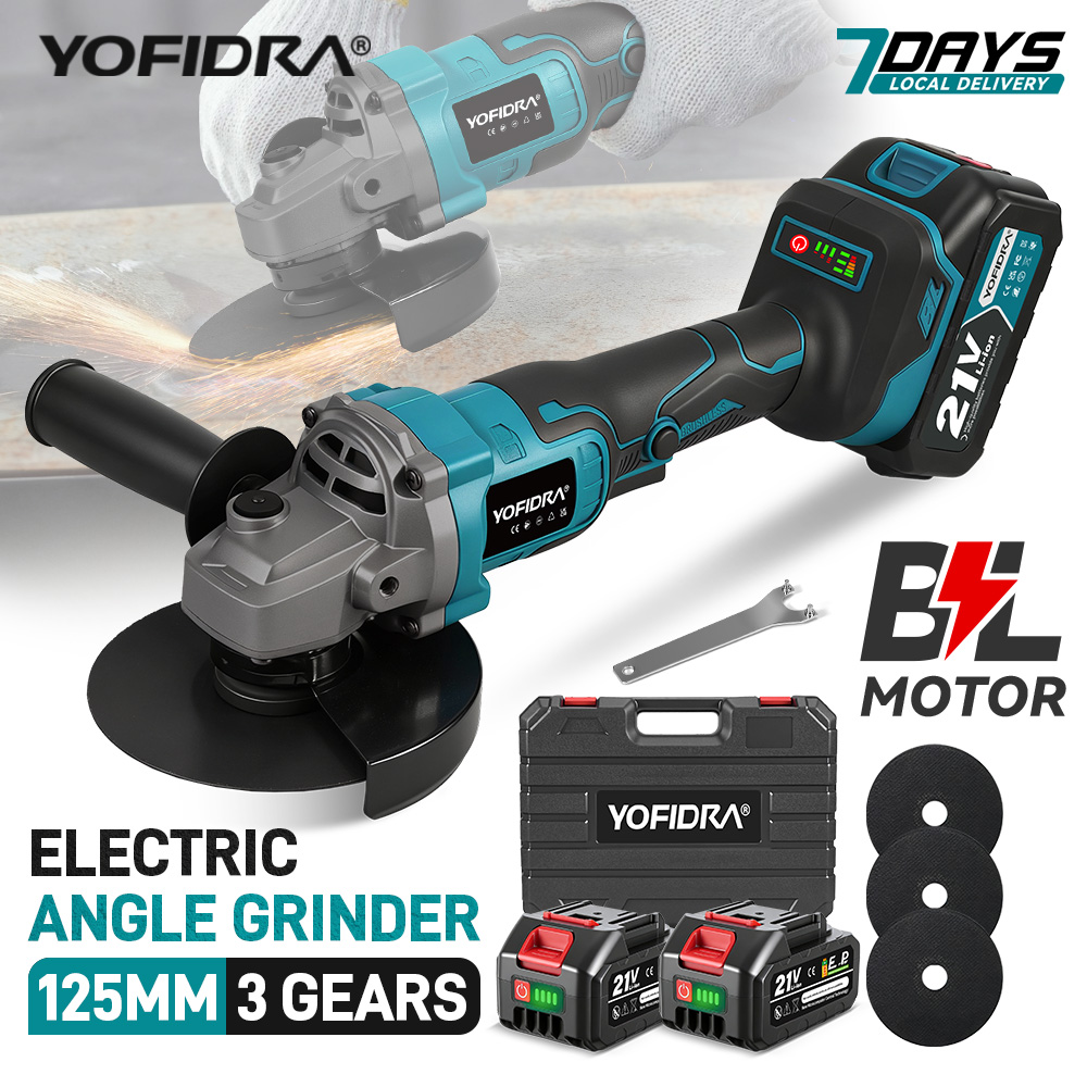 Brushless Angle Grinder Battery Powered - YOFIDRA 125mm meuleuse d'angle sans brosse