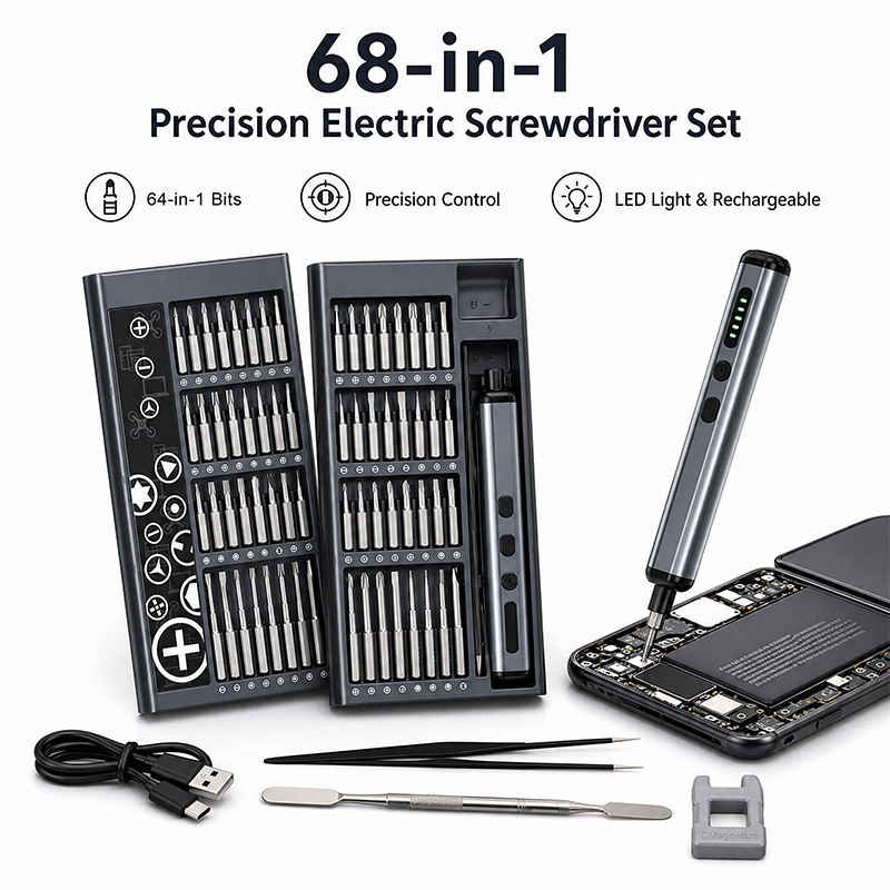 Electric Screwdriver Rechargeable Usb - Kit de tournevis électrique de précision