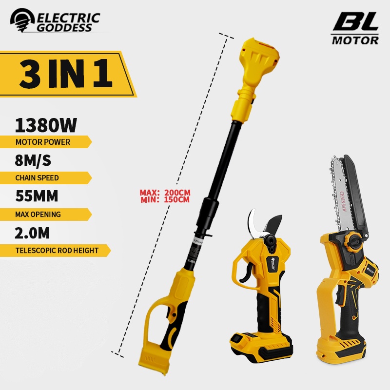 Mini Electric Chainsaw 6 Inch - Tronçonneuse électrique sans balais de 6