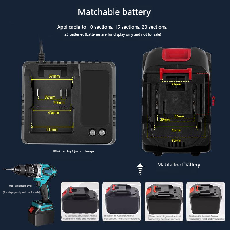 Chargeur EU US 18V 21V pour pe - Brushless Cordless Electric Drill 18V avis et prix
