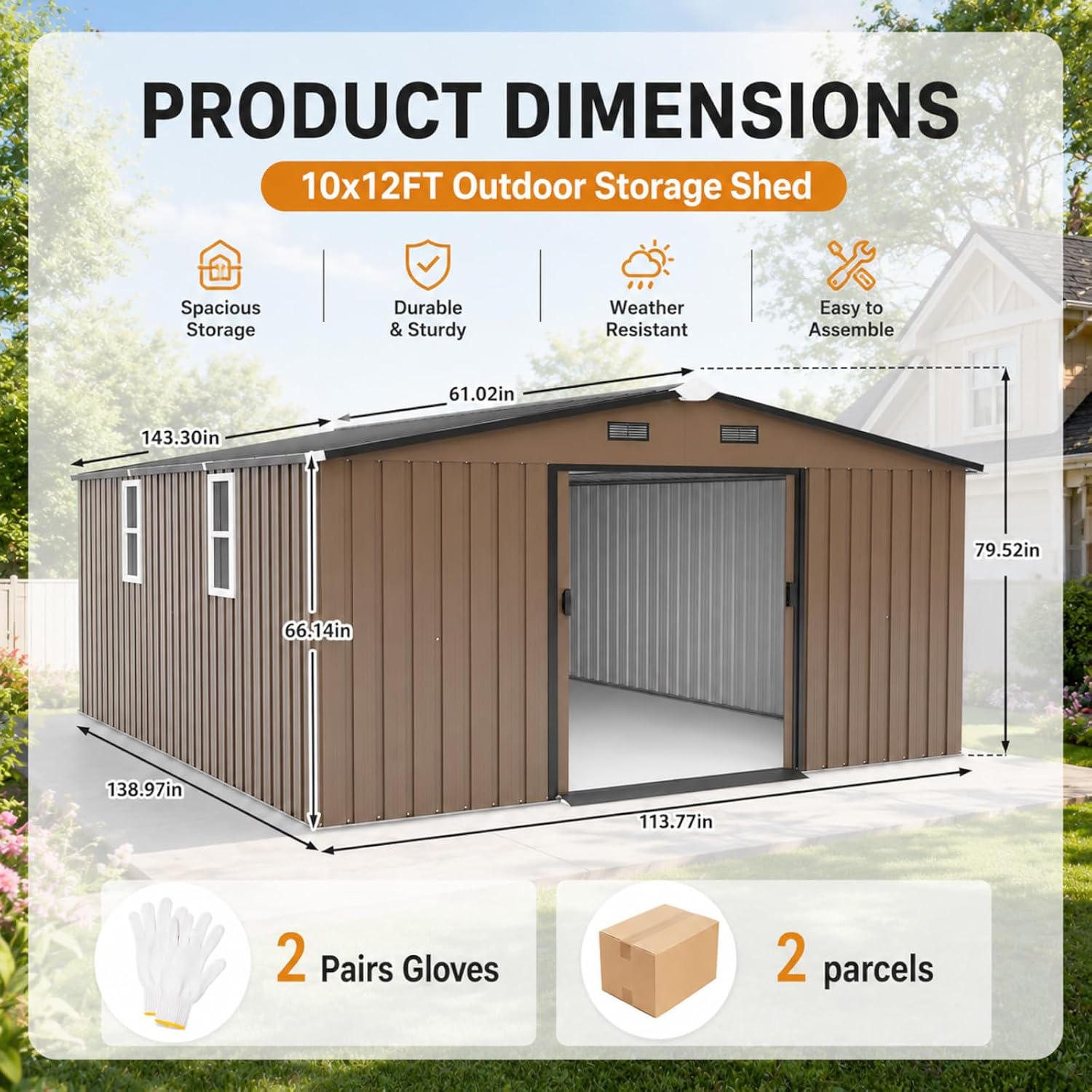 Abri de jardin en métal 10x12F - Garden Tools avis et prix