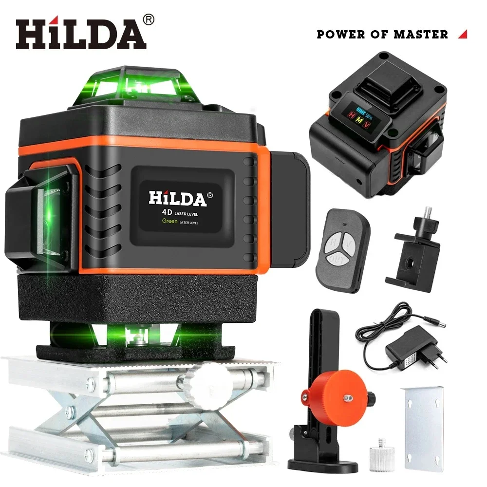 HILDA 16/12 lignes niveau Lase - Laser Level 16 Lines 4D Green avis et prix