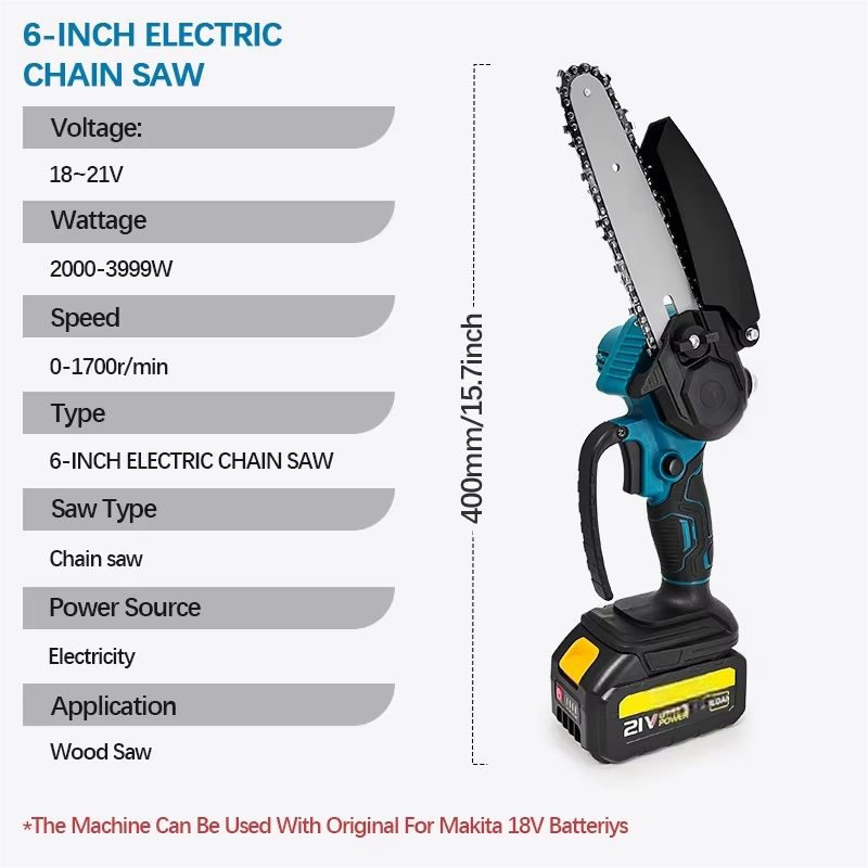 1700 tr/min 6 pouces Mini Li-I - Mini Electric Chainsaw 6 Inch avis et prix