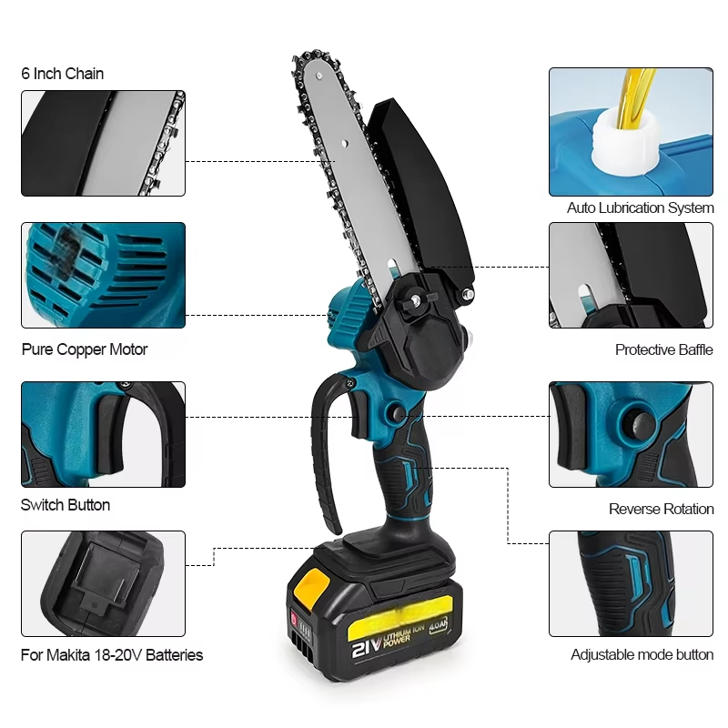 1700 tr/min 6 pouces Mini Li-I - Mini Electric Chainsaw 6 Inch avis et prix