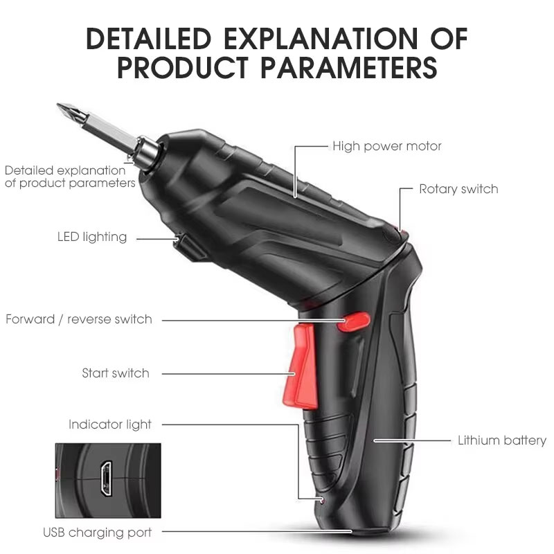 Jeu de tournevis électriques 3 - Electric Screwdriver Rechargeable Usb avis et prix
