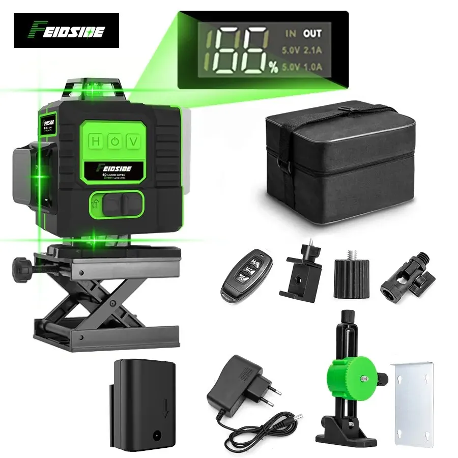 FEIDSIDE-Niveau Laser 4D/3D, 1 - Laser Level 16 Lines 4D Green avis et prix