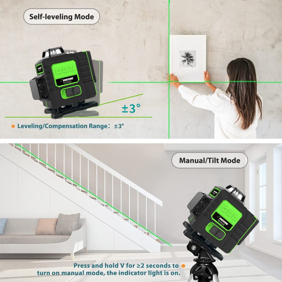 FEIDSIDE-Niveau Laser 4D/3D, 1 - Laser Level 16 Lines 4D Green avis et prix