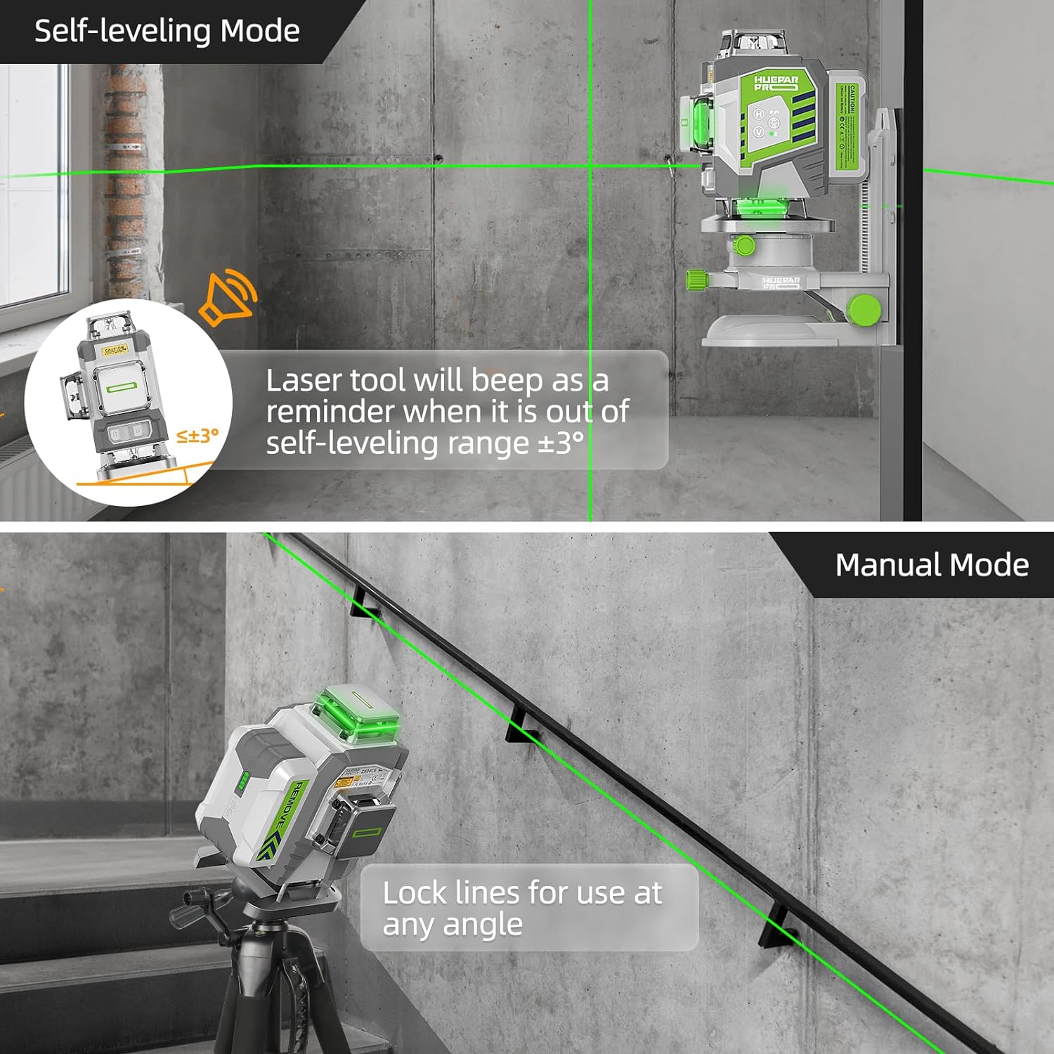 Kit de niveau laser vert 4D 16 - Laser Level 16 Lines 4D Green avis et prix