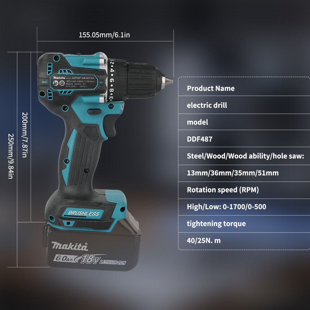 Perceuse sans fil sans balais  - Brushless Cordless Electric Drill 18V avis et prix