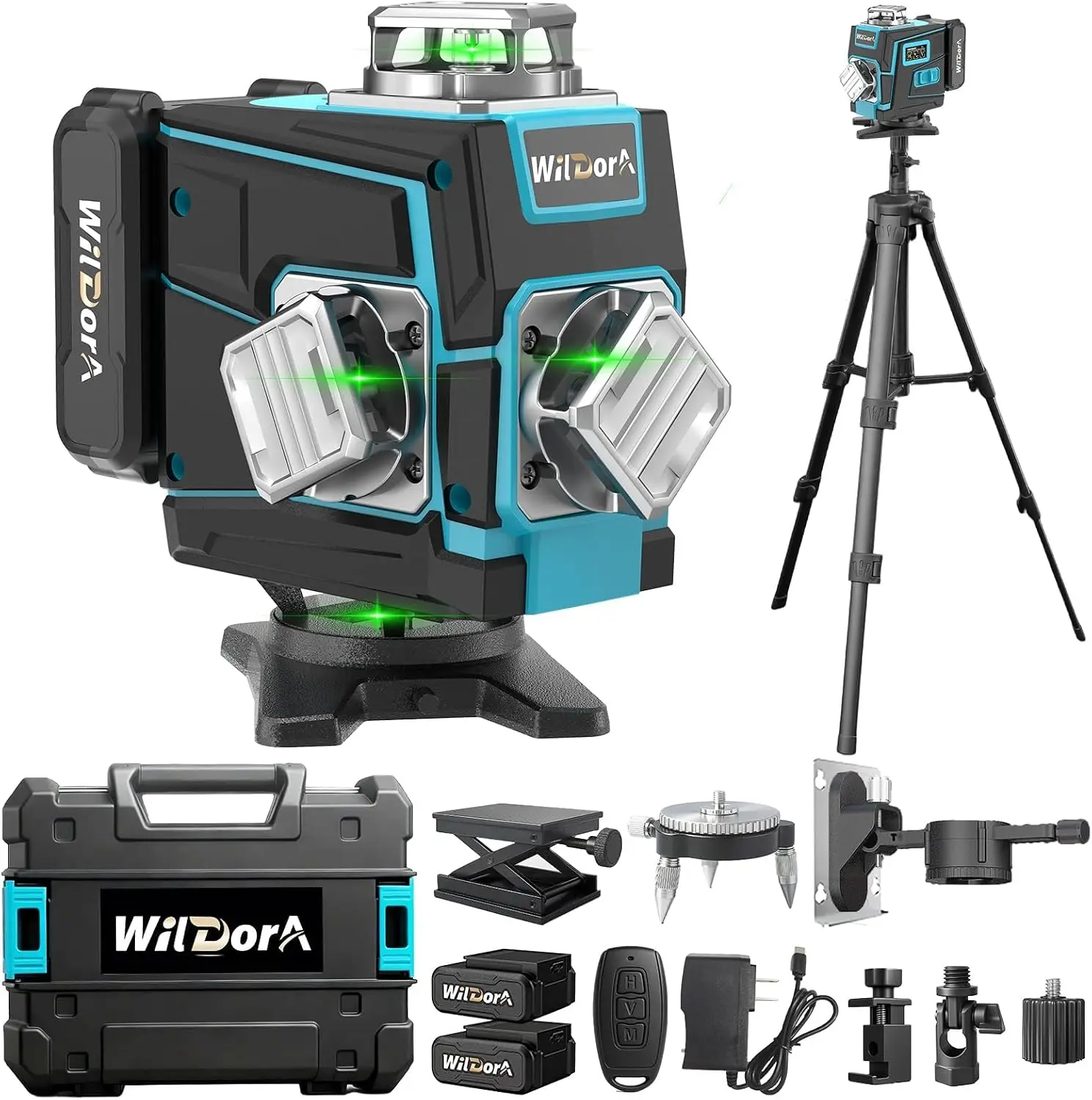 Niveau laser avec trépied, 4x3 - Laser Level 16 Lines 4D Green avis et prix