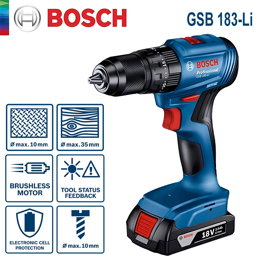 Perceuse à percussion sans fil - Brushless Cordless Electric Drill 18V avis et prix