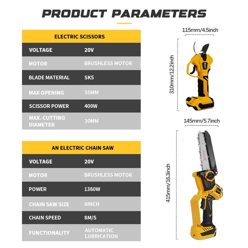 Tronçonneuse électrique sans b - Mini Electric Chainsaw 6 Inch avis et prix