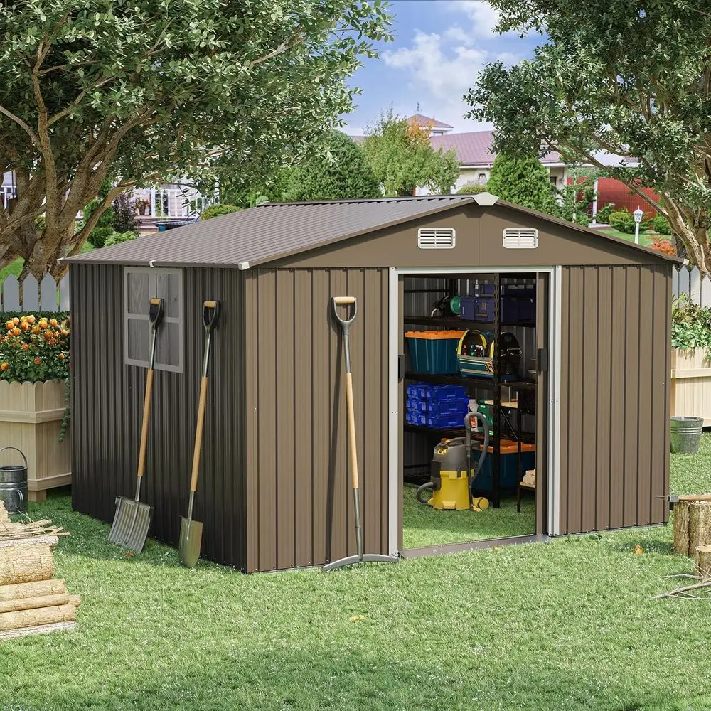 Abri de jardin en métal 10T x  - Garden Tools avis et prix