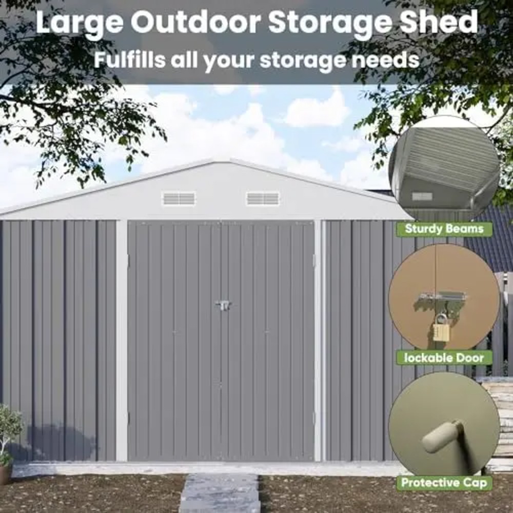 Abri de stockage en métal 10x1 - Garden Tools avis et prix