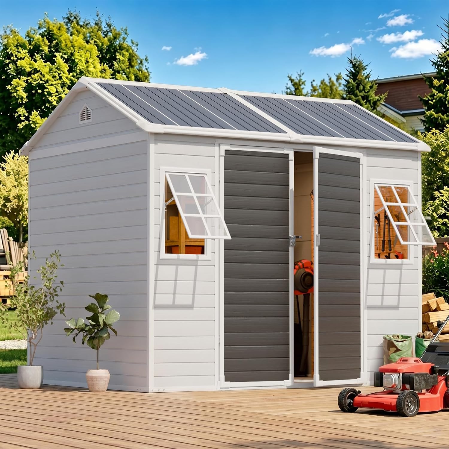 Abri de stockage en résine 8x6 - Garden Tools avis et prix