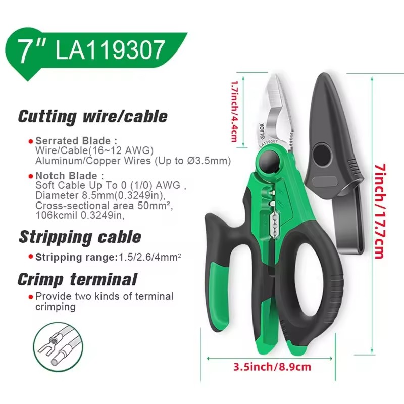 LAOA – ciseaux d'électricien 6 - Automatic Wire Stripper Cutter avis et prix